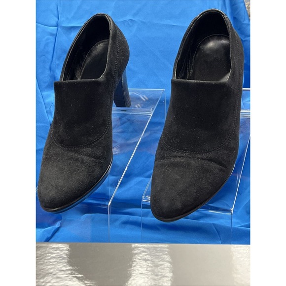 Aquatalia By Marvin K. Rosetta Black Stretch Suede Size 7 M Made In Italy - Picture 1 of 16